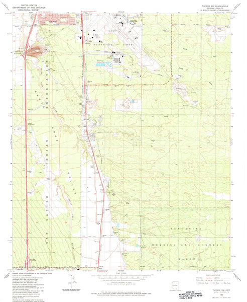 TUCSON SW, Arizona (7.5'×7.5' Topographic Quadrangle) - Wide World Maps & MORE!