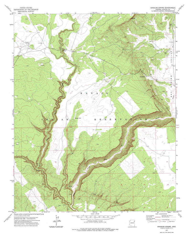 URANIUM SPRING, Arizona 7.5' - Wide World Maps & MORE!