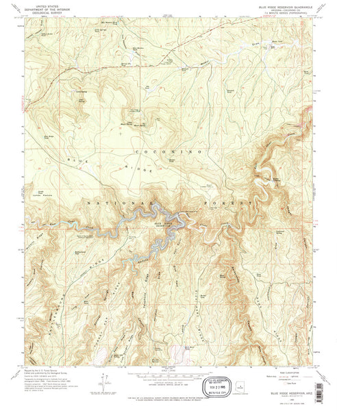 Blue Ridge Reservoir, Arizona (7.5'×7.5' Topographic Quadrangle) - Wide World Maps & MORE!