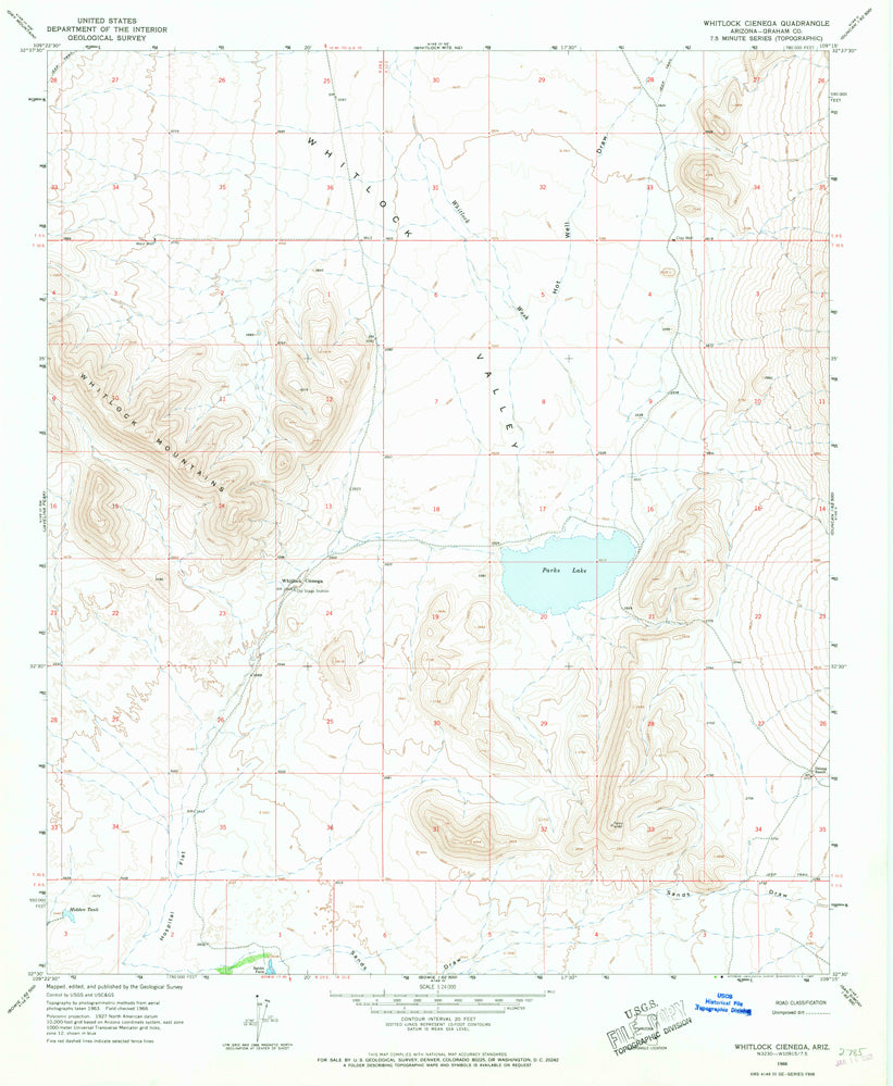 WHITLOCK CIENEGA, Arizona (7.5'×7.5' Topographic Quadrangle) - Wide World Maps & MORE!