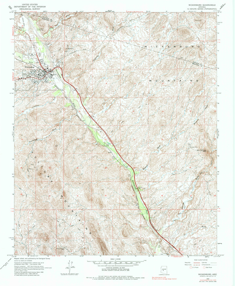 Wickenburg, Arizona 1964 PI 1978 (7.5'×7.5' Topographic Quadrangle) - Wide World Maps & MORE!