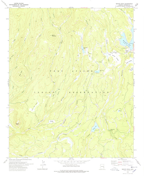 BONITO ROCK, Arizona (7.5'×7.5' Topographic Quadrangle) - Wide World Maps & MORE!