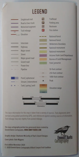 Black Canyon National Recreation Trails Map - Arizona - Wide World Maps & MORE!