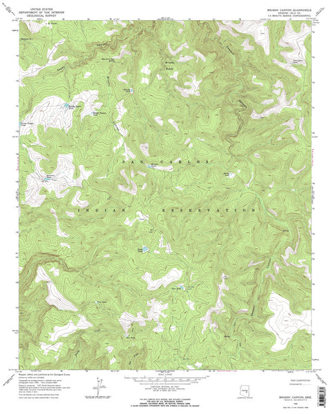 BRUSHY CANYON, Arizona 7.5' - Wide World Maps & MORE!