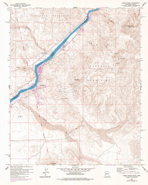 CROSS ROADS, CA-AZ (7.5'×7.5' Topographic Quadrangle) - Wide World Maps & MORE!