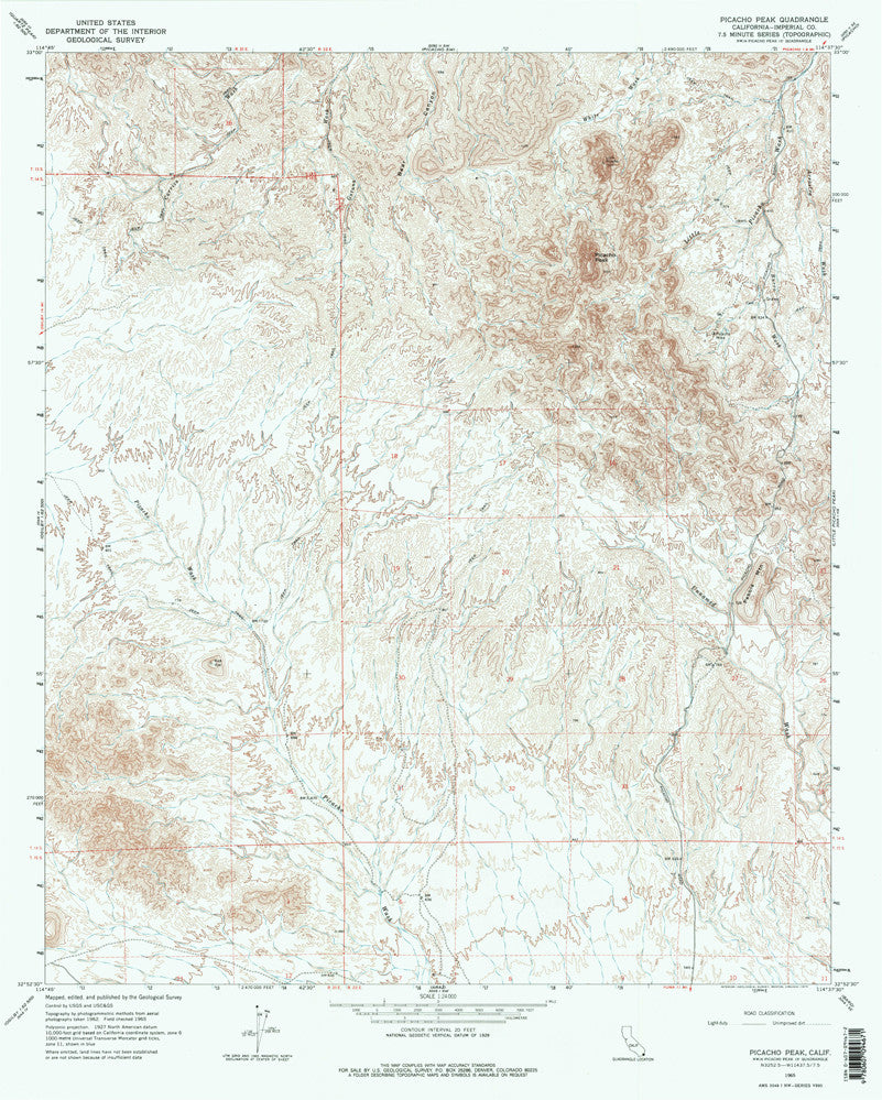 PICACHO PEAK, CA (7.5'×7.5' Topographic Quadrangle) - Wide World Maps & MORE!