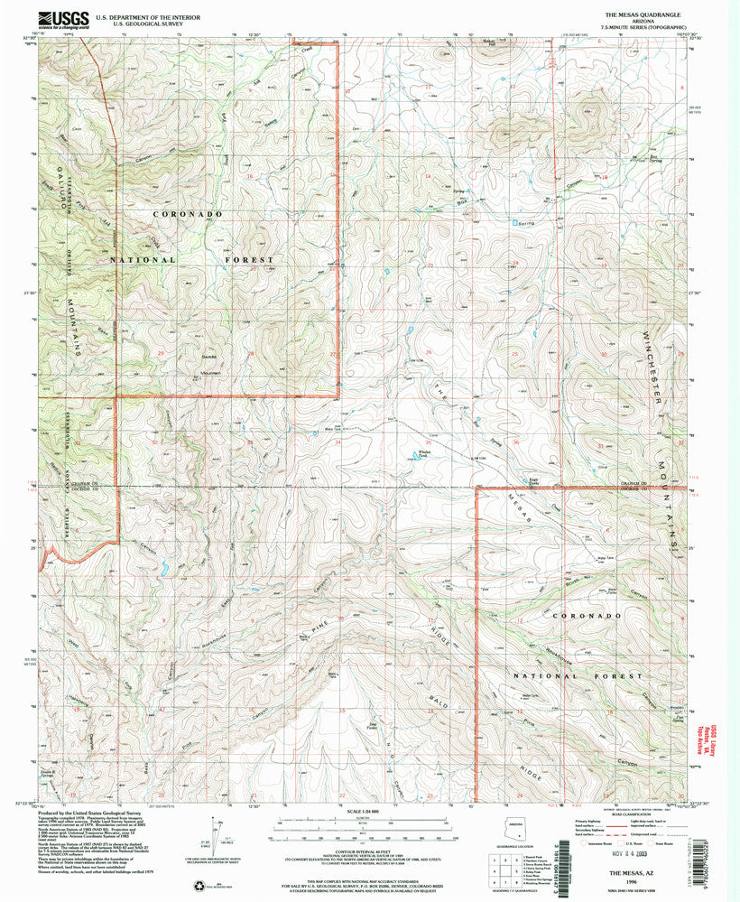 THE MESAS, Arizona 7.5' - Wide World Maps & MORE!