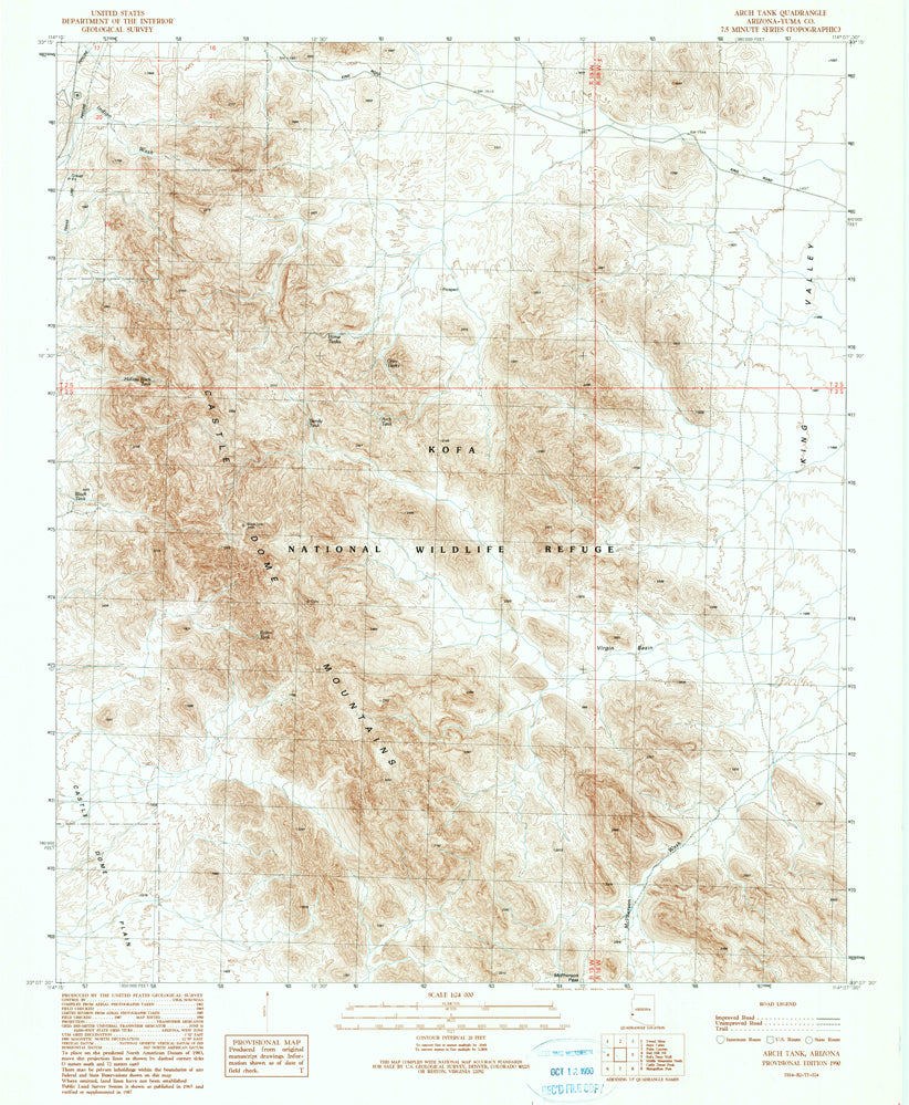 ARCH TANK, Arizona (7.5'×7.5' Topographic Quadrangle) - Wide World Maps & MORE!