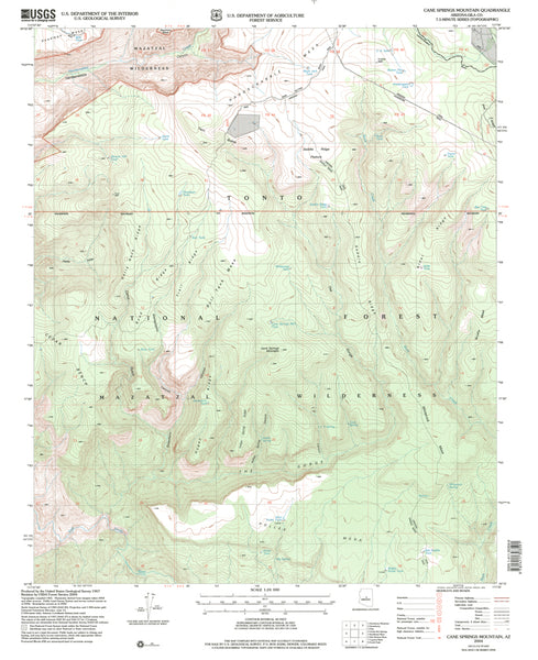 Cane Springs Mountain, Arizona (7.5'×7.5' Topographic Quadrangle) - Wide World Maps & MORE!