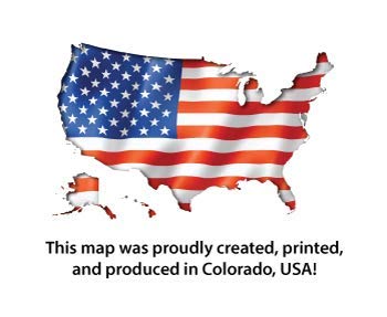Azimuthal Equidistant Projection of the World - No Dial Arms nor Instructions Ready-to-Hang (Flat Earth Map) - Wide World Maps & MORE!
