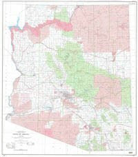 State of Arizona Base Map with Highways Gloss Laminated Ready-to-Hang - Wide World Maps & MORE! - Book - Wide World Maps & MORE! - Wide World Maps & MORE!