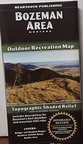 Bozeman Area Topographic Outdoor Recreation Map - Wide World Maps & MORE!