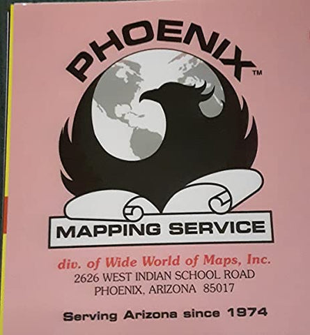 Metropolitan Phoenix ZIP Code Zones Full Detail Wall Map Dry Erase Laminated - Wide World Maps & MORE!