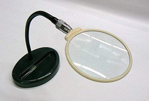 MAGNIFIER STANDING 2X FLEXIBLE NECK ON BASE 4-1/2" LENS - Wide World Maps & MORE! - Office Product - westernb2k - Wide World Maps & MORE!