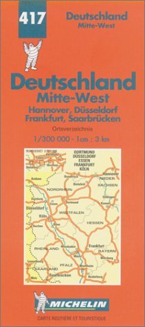 Michelin Germany Midwest Map No. 417 (Michelin Maps & Atlases) - Wide World Maps & MORE! - Book - Brand: Michelin Travel Publications - Wide World Maps & MORE!