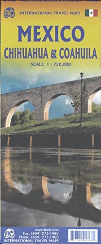 Mexico: Chihuahua & Coahuila States Travel Reference Map 1:750K - Wide World Maps & MORE!