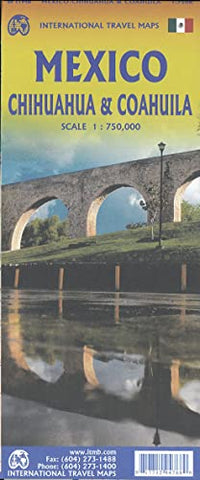 Mexico: Chihuahua & Coahuila States Travel Reference Map 1:750K - Wide World Maps & MORE!