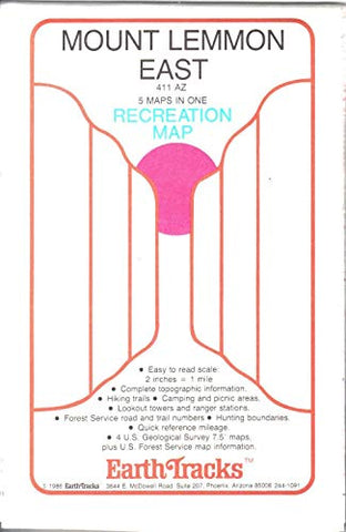 Mount Lemmon East Recreation Map Paper/Non-Laminated - Wide World Maps & MORE! - Book - Wide World Maps & MORE! - Wide World Maps & MORE!