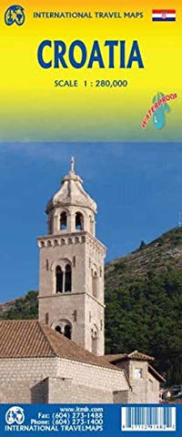 Croatia Travel Reference Map 1:280,000 Waterproof - Wide World Maps & MORE!