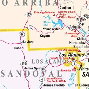 New Mexico Counties and Roads Large Wall Map Dry Erase Ready-to-Hang - Wide World Maps & MORE! - Map - Wide World Maps & MORE! - Wide World Maps & MORE!