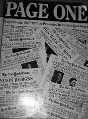 Page One: Major Events 1920-1976 as Presented in the New York Times - Wide World Maps & MORE!
