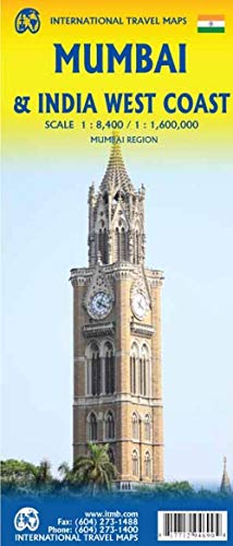 Mumbai & India West Coast Travel Reference Map 1:8,400/1:1,6M 2nd Ed. (SCZZZ) (French Edition) - Wide World Maps & MORE! - Book - ITM - Wide World Maps & MORE!