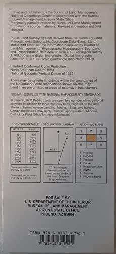 Alamo Lake Surface Management Status 1:100,000-Scale Topographic Map - Wide World Maps & MORE!
