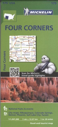 Michelin USA Four Corners Map 175 (Michelin Zoom USA Maps) - Wide World Maps & MORE! - Map - Michelin - Wide World Maps & MORE!