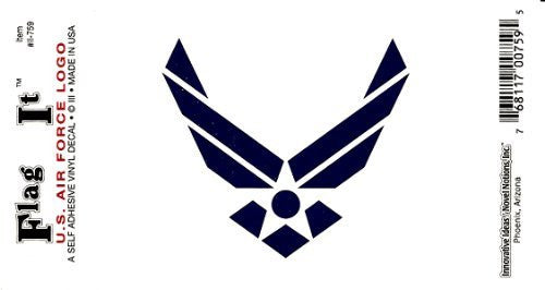 US Air Force Logo Slef Adhesive Vinyl Decal - Wide World Maps & MORE! - Automotive Parts and Accessories - Flag It - Wide World Maps & MORE!