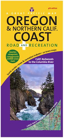 Oregon & Northern Coast Road & Recreation Map, 9th Edition [Map] David J.R. Peckarsky and Cartography by Robert Lindquist;Robert Kemp & Sharon Iwai - Wide World Maps & MORE!