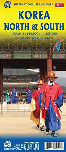 Korea North and South Travel Reference Map 1:830K/1:550K (Waterproof) [Pyongyang, Seoul, Jeju Island] - Wide World Maps & MORE! - Map - ITMB Publishing, Ltd. - Wide World Maps & MORE!