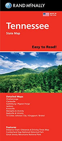 Rand McNally Easy To Read Folded Map: Tennessee State Map - Wide World Maps & MORE!