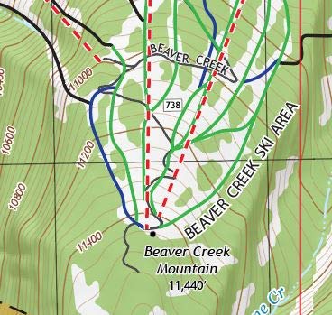 Beaver Creek Colorado Ski Area Topographic Keepsake Poster Map (with ski runs, lifts and gondolas; hiking trails, topo markings & elevation markings) - Wide World Maps & MORE! - Book - Wide World Maps & MORE! - Wide World Maps & MORE!