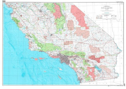 State of California Base Map with Highways (South Half) (TCA0329) - Wide World Maps & MORE!