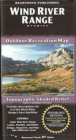 Wind River Range, Wyoming Outdoor Recreation Map - Wide World Maps & MORE! - Map - Beartooth Publishing - Wide World Maps & MORE!