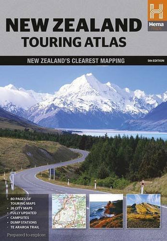New Zealand Touring Atlas 1:305K A5 Size (145Pages) Hema Maps Pty.Ltd - Wide World Maps & MORE!