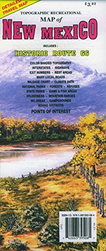 Topographic Recreational Map of New Mexico - Wide World Maps & MORE! - Book - GTR Mapping - Wide World Maps & MORE!