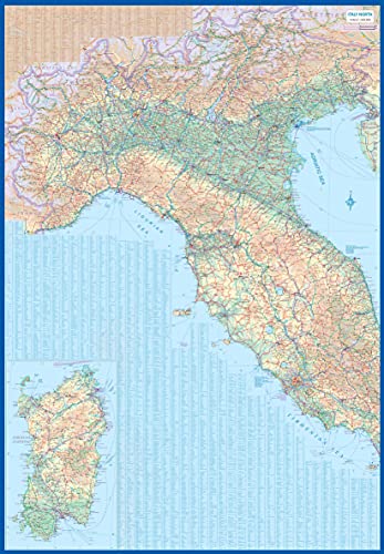 Italy Railway & Road Map 1:850K Waterproof (TRAVEL REFERENC) - Wide World Maps & MORE!