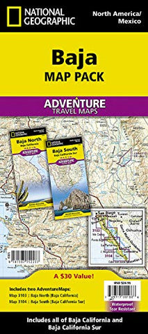 Baja [Map Pack Bundle] (National Geographic Adventure Map) - Wide World Maps & MORE!