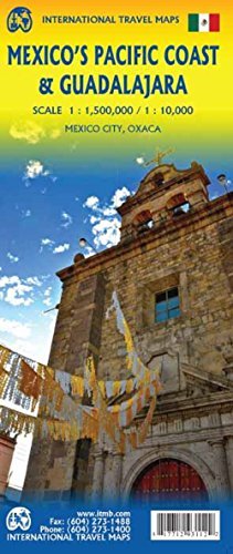 Mexico Pacific Coast and Guadalajara Travel Reference Map - Wide World Maps & MORE! - Map - ITMB Publishing - Wide World Maps & MORE!