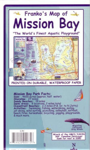Waterproof Mission Bay, CA Map by Franko - Wide World Maps & MORE! - Book - FrankosMaps - Wide World Maps & MORE!