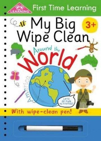 My Big Wipe Clean Around the World With Wipe-Clean Pen! (First Time Learning) - Wide World Maps & MORE! - Book - Autumn Publishing - Wide World Maps & MORE!