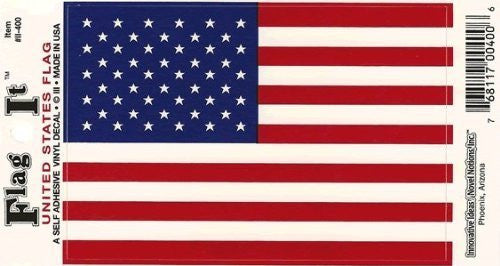 United States Flag Decal 12-Pack - Wide World Maps & MORE! - Automotive Parts and Accessories - Flag It - Wide World Maps & MORE!