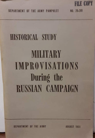 Military Improvisations During the Russian Campaign - Wide World Maps & MORE! - Book - Wide World Maps & MORE! - Wide World Maps & MORE!
