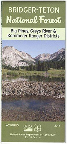 Bridger-Teton National Forest: Big Piney, Greys River, and Kemmerer Ranger Districts Map - Wide World Maps & MORE! - Map - United States Department of Agriculture - Wide World Maps & MORE!