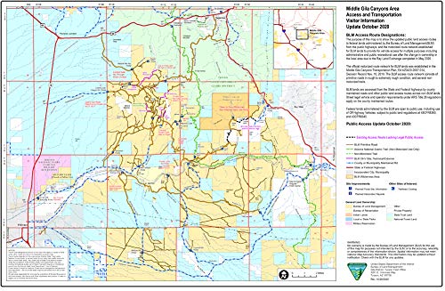 Middle Gila Canyons Area Access and Transportation Visitor Information Paper/Non-Laminated - Wide World Maps & MORE!