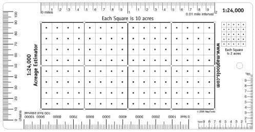 Acreage Estimator for 1:24,000 Scale Maps - Wide World Maps & MORE!