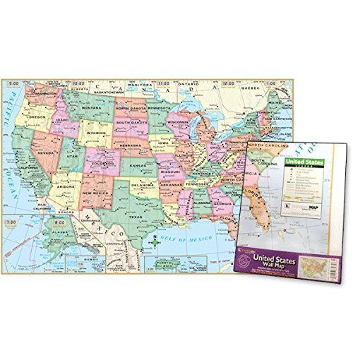 US Poster-Sized Paper Map - Folded - Wide World Maps & MORE!
