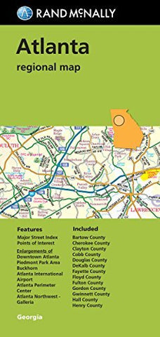 Folded Map: Atlanta Regional Map - Wide World Maps & MORE! - Book - Wide World Maps & MORE! - Wide World Maps & MORE!