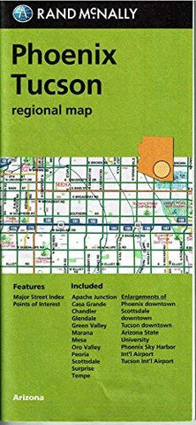 Phoenix Tucson Regional Map - Wide World Maps & MORE! - Map - Rand McNally - Wide World Maps & MORE!